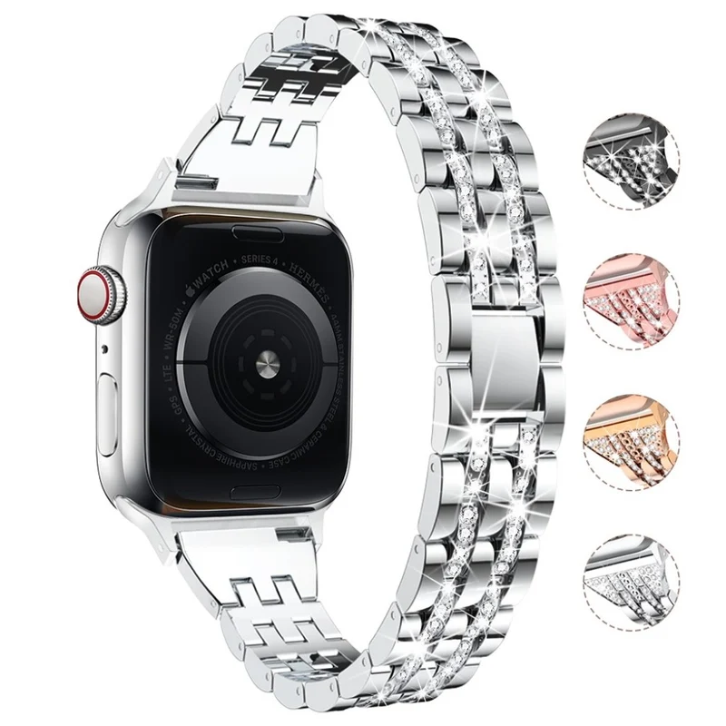 Apple Watch Series 5 44mm / Apple Watch 44mm Metall und Strass armband