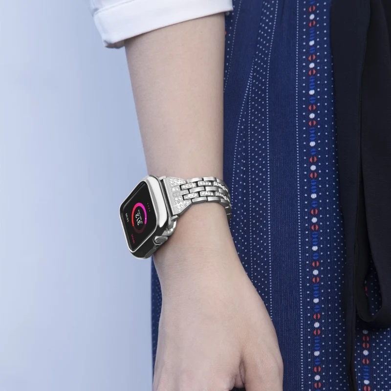 Apple Watch Series 5 44mm / Apple Watch 44mm Metall und Strass armband