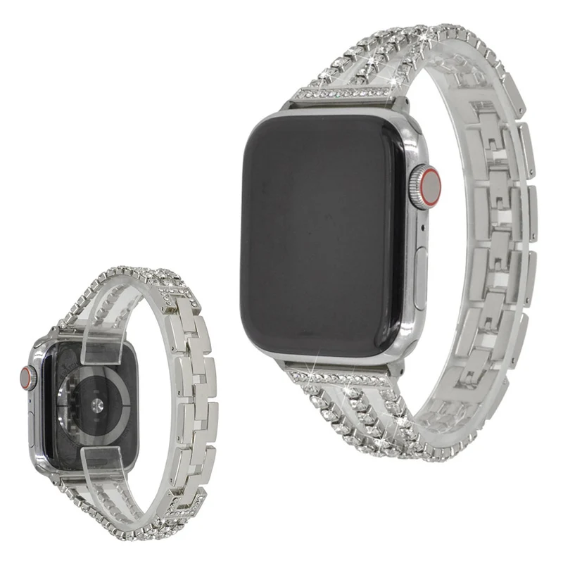 Apple Watch Series 5 44mm / Apple Watch 44mm Metall und Strass armband