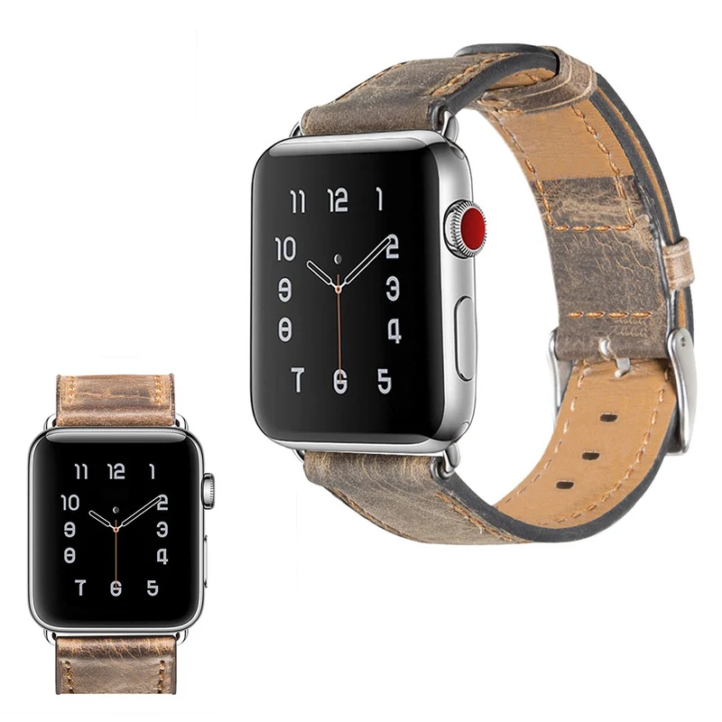 Cool Apple Watch Series 5 44mm Echtes Leder armband
