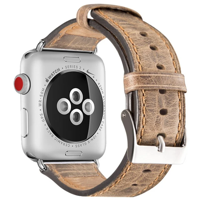 Cool Apple Watch Series 5 44mm Echtes Leder armband