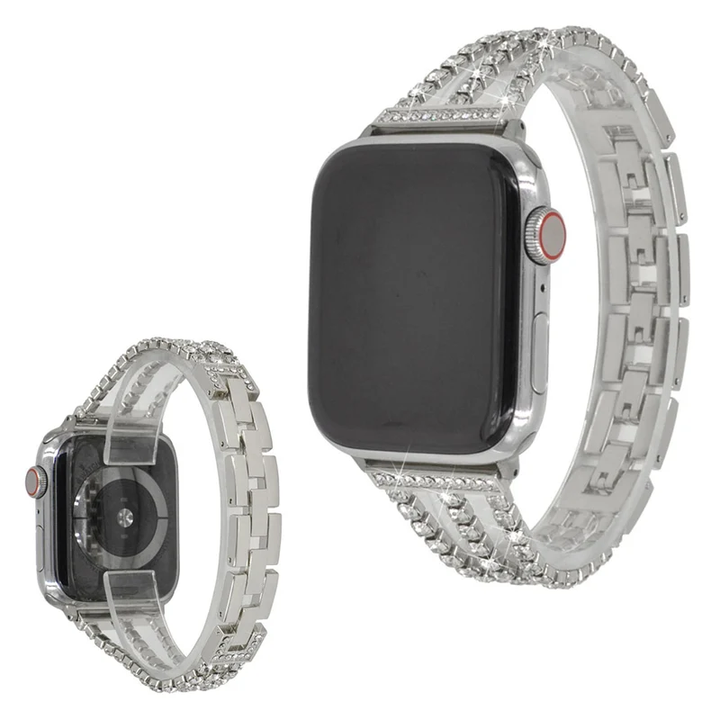 Zeitlos Apple Watch Series 5 40mm Metall und Strass armband
