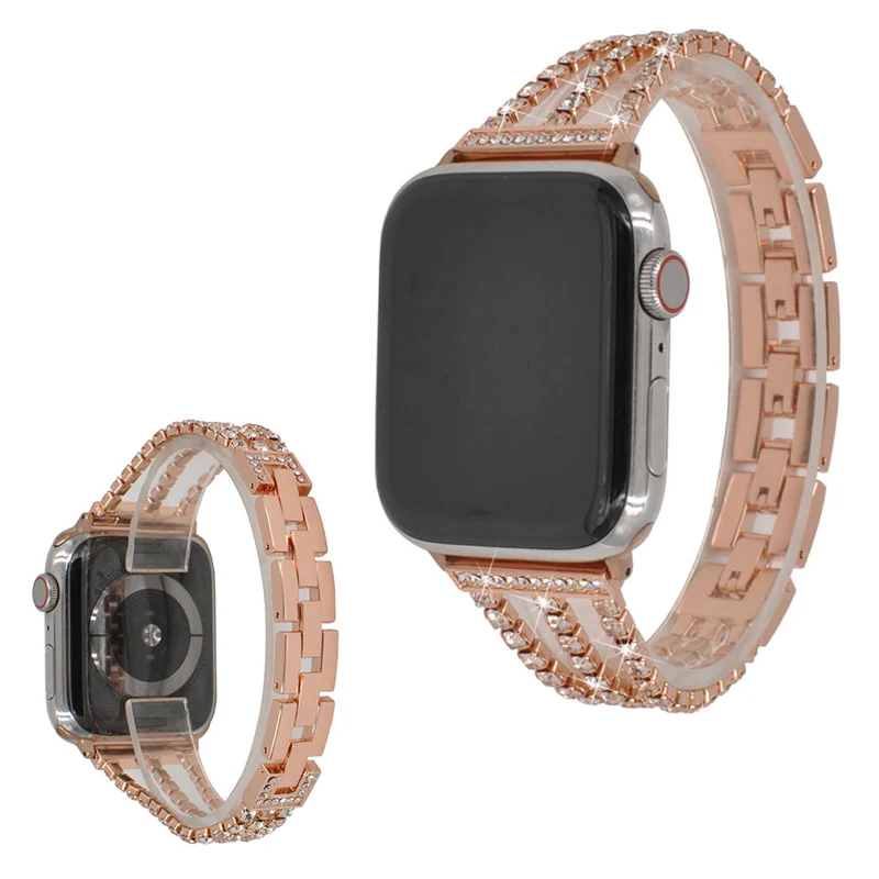 Zeitlos Apple Watch Series 5 40mm Metall und Strass armband