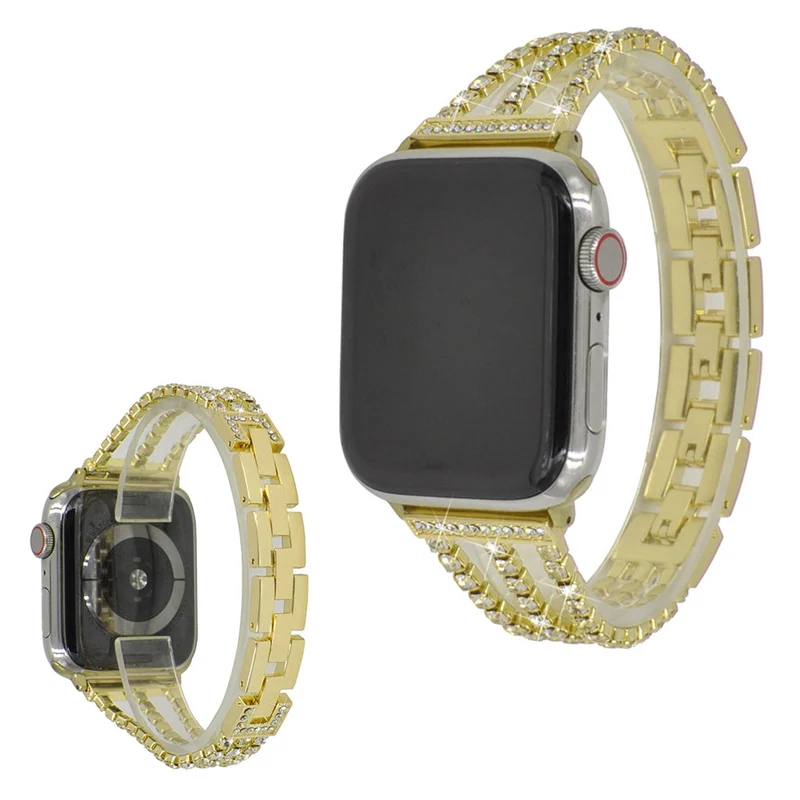 Zeitlos Apple Watch Series 5 40mm Metall und Strass armband