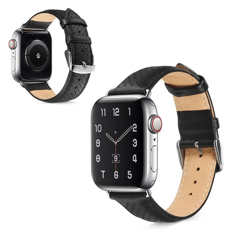 Bequem Apple Watch Series 5 40mm Echtes Leder armband