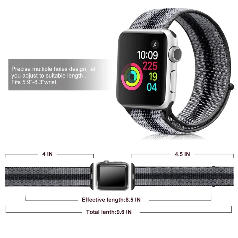 Mega zäh Apple Watch Series 5 44mm Textil / Nylon armband