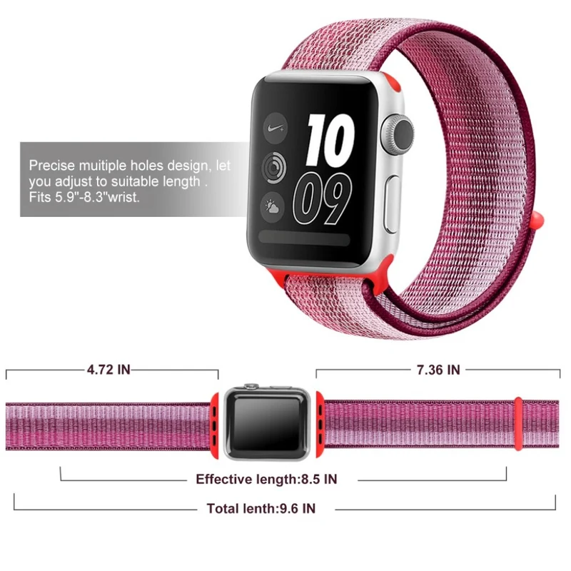 Mega zäh Apple Watch Series 5 44mm Textil / Nylon armband