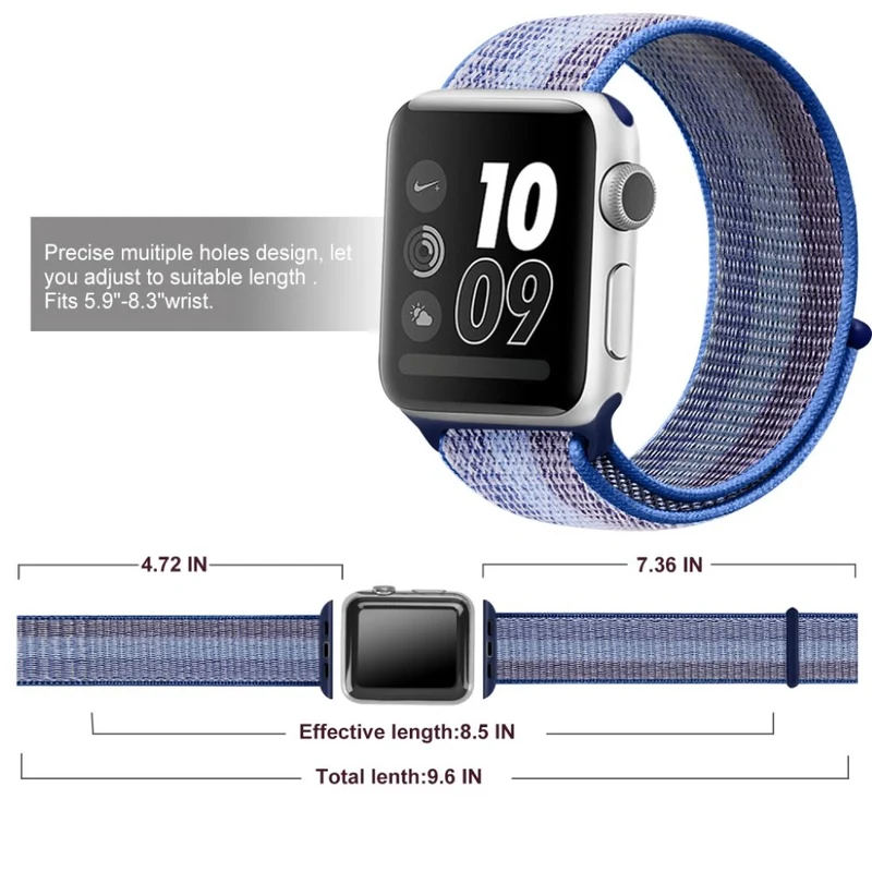 Mega zäh Apple Watch Series 5 44mm Textil / Nylon armband