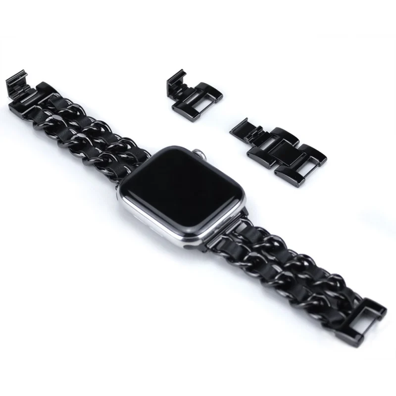 Apple Watch Series 5 44mm / Apple Watch 44mm Metall und Kunstleder armband