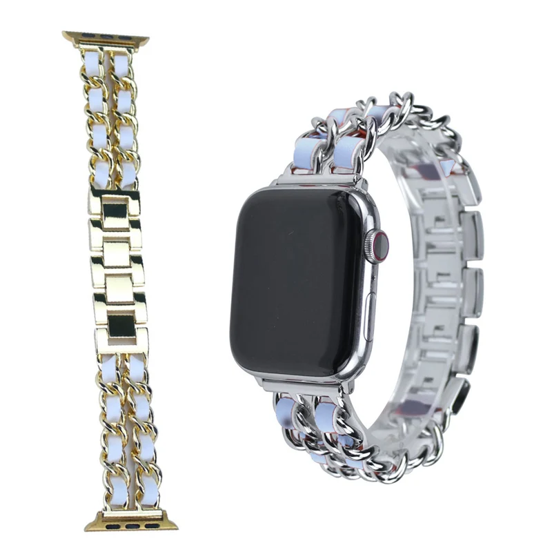 Apple Watch Series 5 44mm / Apple Watch 44mm Metall und Kunstleder armband
