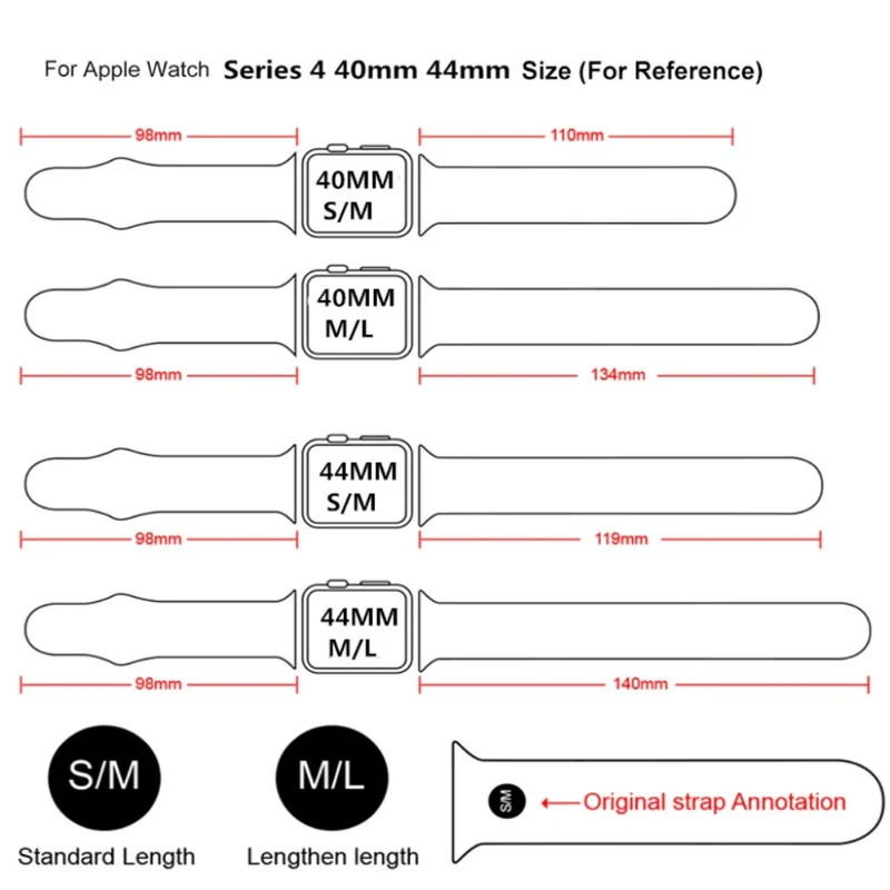 Super süß Apple Watch Series 4 44mm Silikon / TPU armband