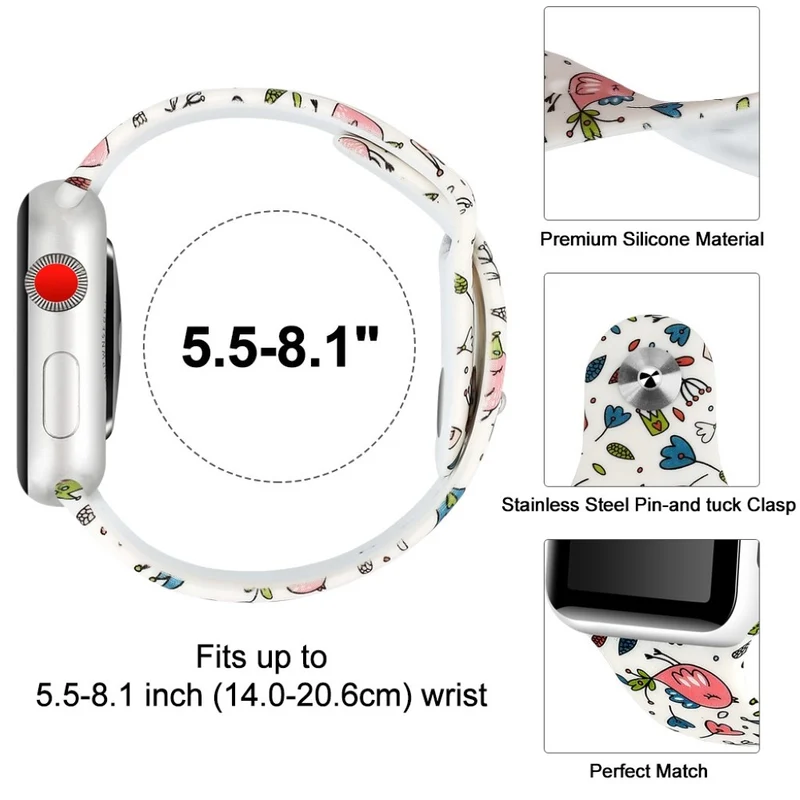 Megastark Apple Watch Series 4 44mm Silikon / TPU armband