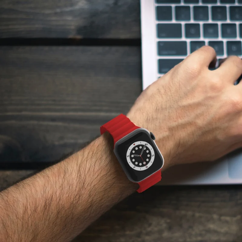 Sehr bequem Apple Watch Series 7 45mm Silikon / TPU armband