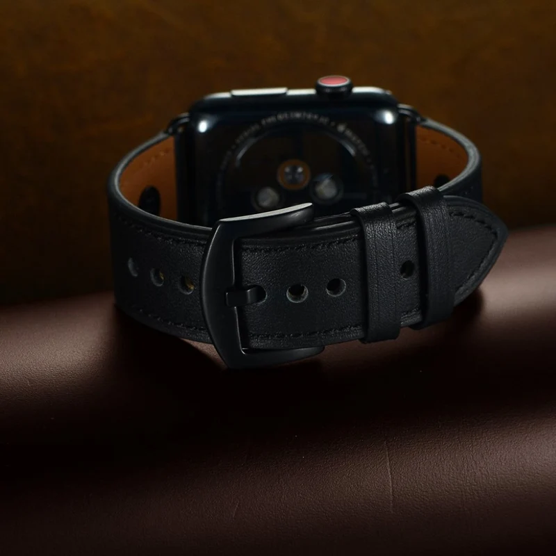 Super cool Apple Watch Series 5 44mm Echtes Leder armband