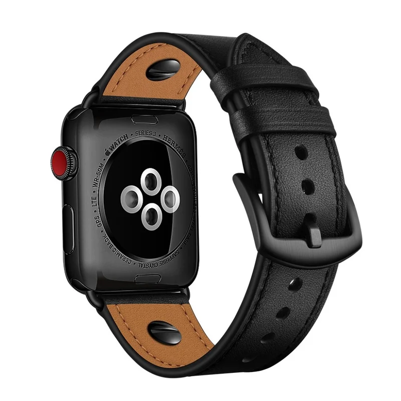 Super cool Apple Watch Series 5 44mm Echtes Leder armband