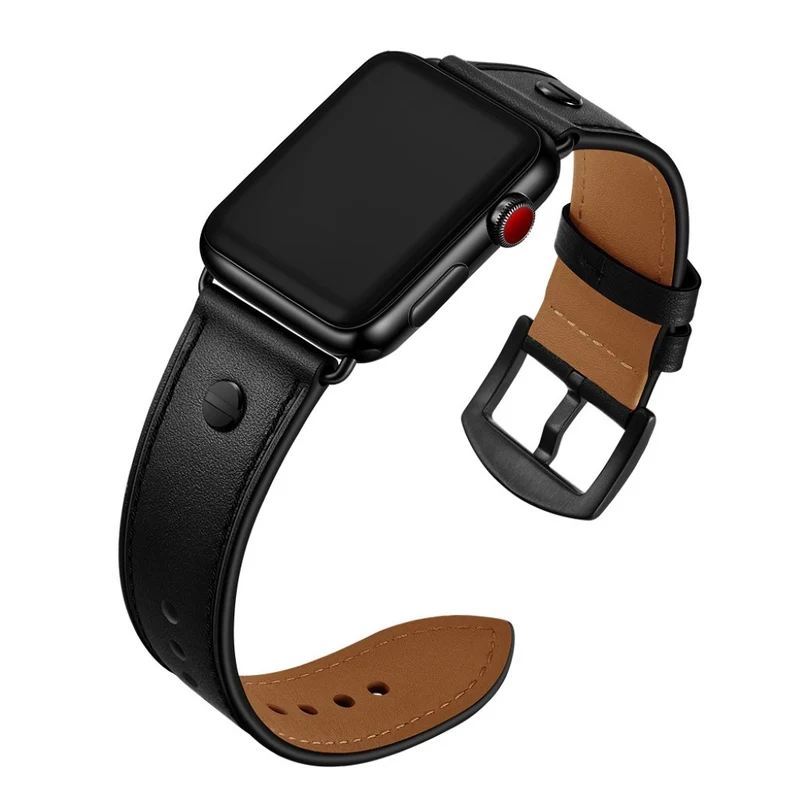 Super cool Apple Watch Series 5 44mm Echtes Leder armband