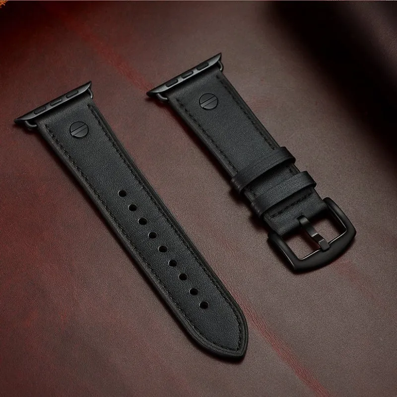 Super cool Apple Watch Series 5 44mm Echtes Leder armband