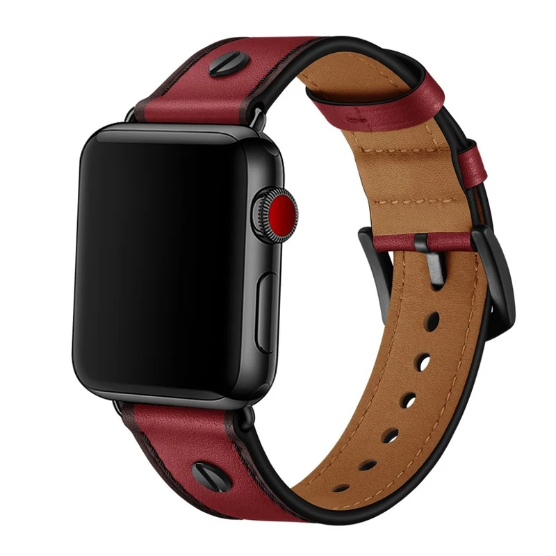 Super cool Apple Watch Series 5 44mm Echtes Leder armband
