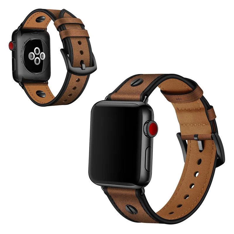 Super cool Apple Watch Series 5 44mm Echtes Leder armband
