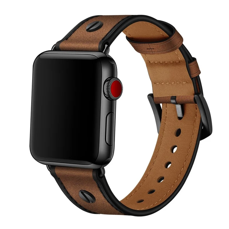Super cool Apple Watch Series 5 44mm Echtes Leder armband