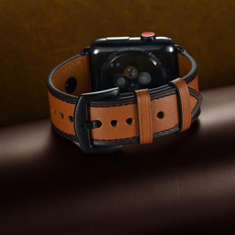 Super cool Apple Watch Series 5 44mm Echtes Leder armband