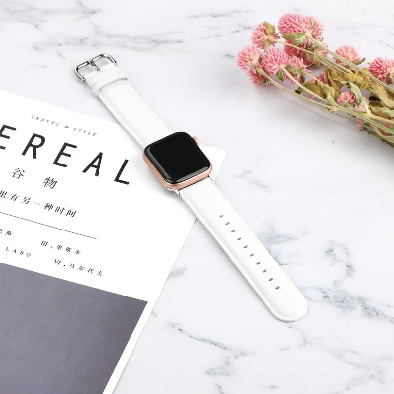 Super schön Apple Watch Series 5 44mm Echtes Leder armband