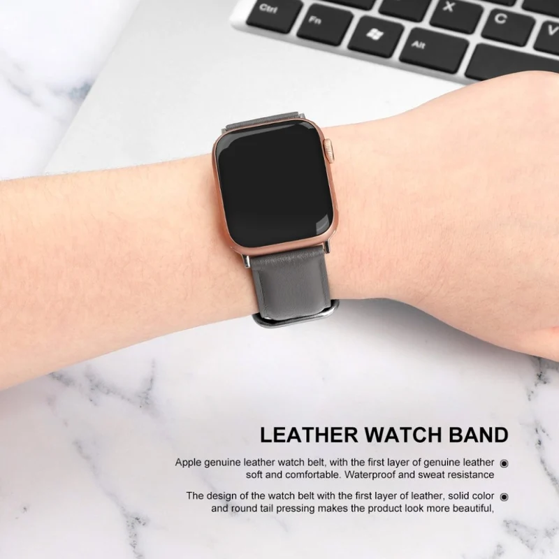 Super schön Apple Watch Series 5 44mm Echtes Leder armband