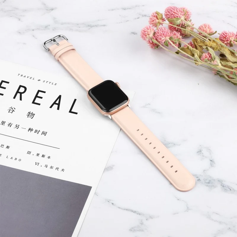 Super schön Apple Watch Series 5 44mm Echtes Leder armband
