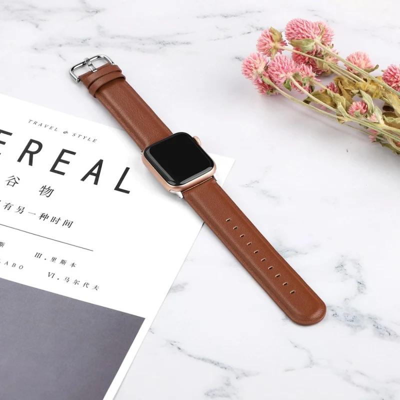 Super schön Apple Watch Series 5 44mm Echtes Leder armband