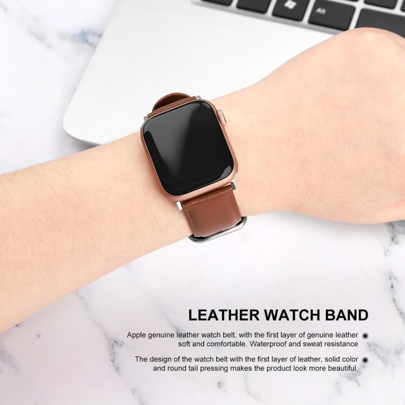 Super schön Apple Watch Series 5 44mm Echtes Leder armband