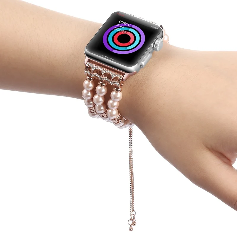 Absolut bequem Apple Watch Series 7 45mm Strass armband