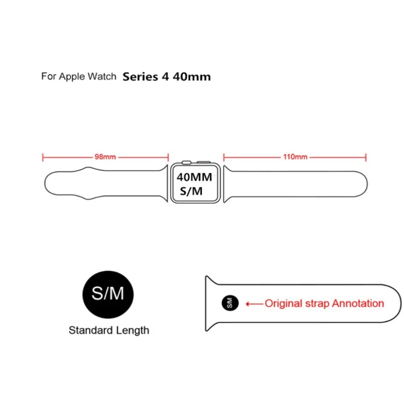 Elegant Apple Watch Series 4 40mm Silikon / TPU armband
