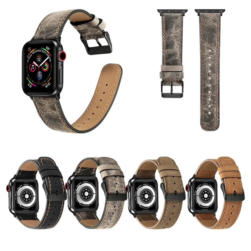 Süß Apple Watch Series 4 44mm Echtes Leder armband