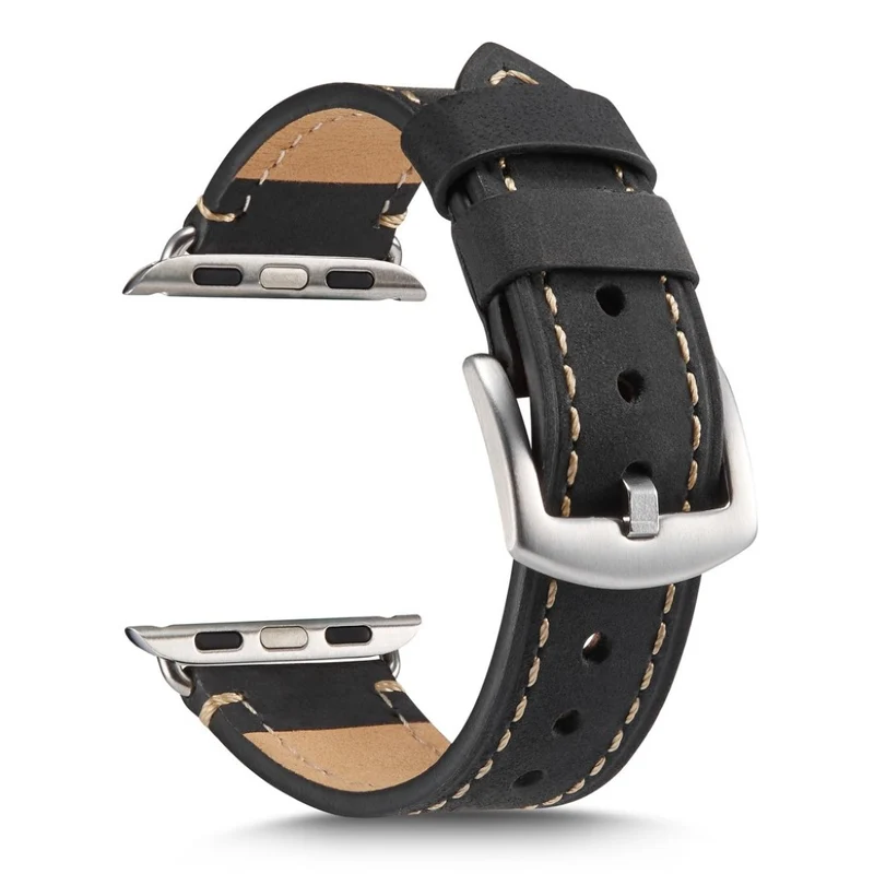 Sehr elegant Apple Watch Series 4 44mm Echtes Leder armband
