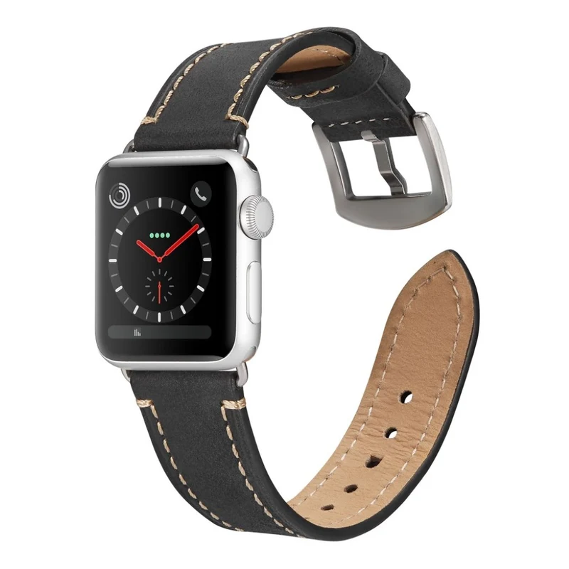 Sehr elegant Apple Watch Series 4 44mm Echtes Leder armband