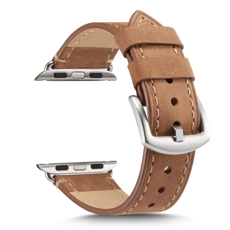 Sehr elegant Apple Watch Series 4 44mm Echtes Leder armband