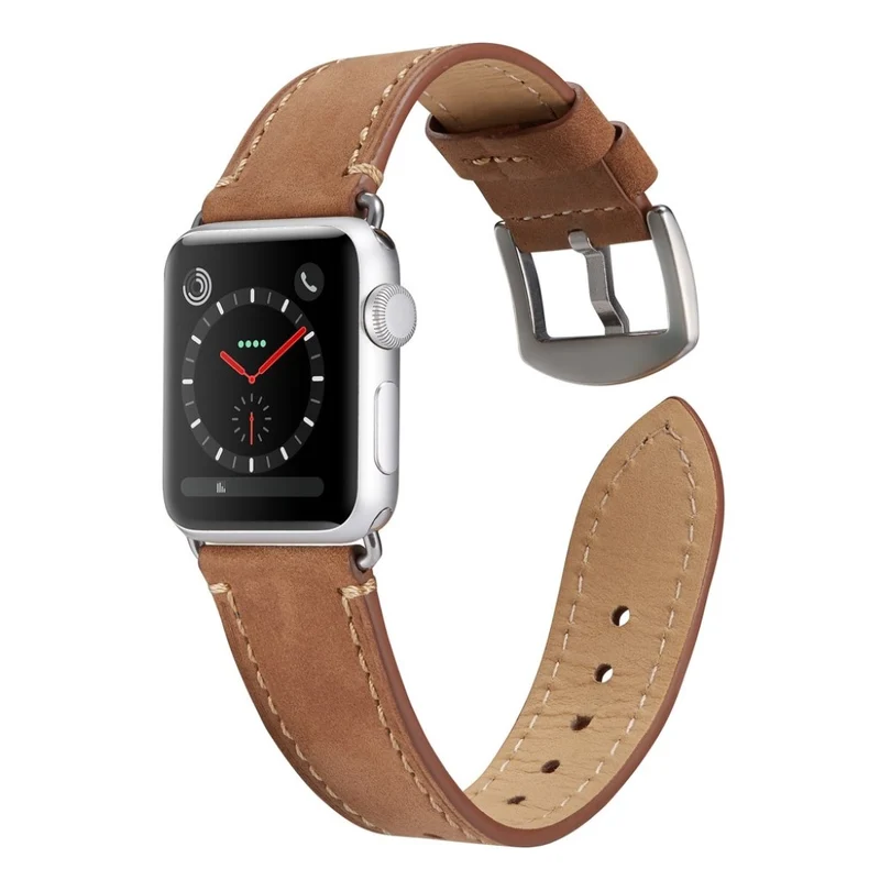 Sehr elegant Apple Watch Series 4 44mm Echtes Leder armband
