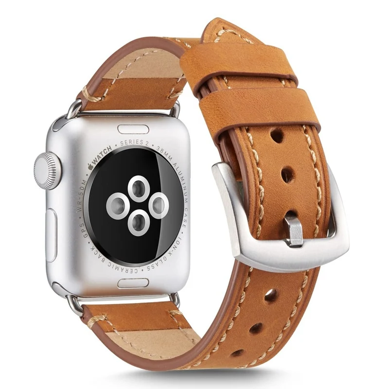 Sehr elegant Apple Watch Series 4 44mm Echtes Leder armband