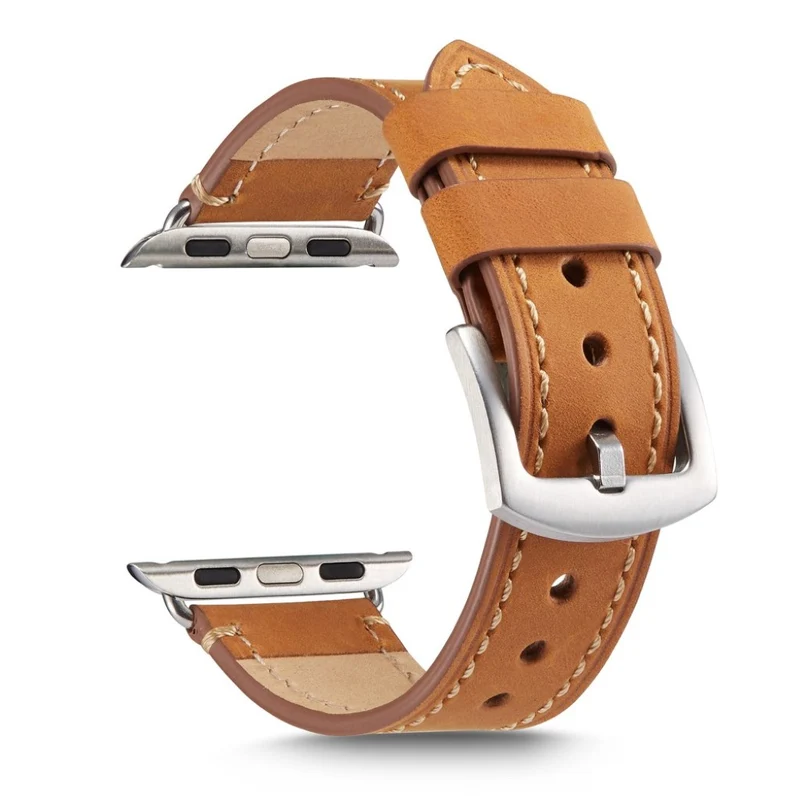 Sehr elegant Apple Watch Series 4 44mm Echtes Leder armband