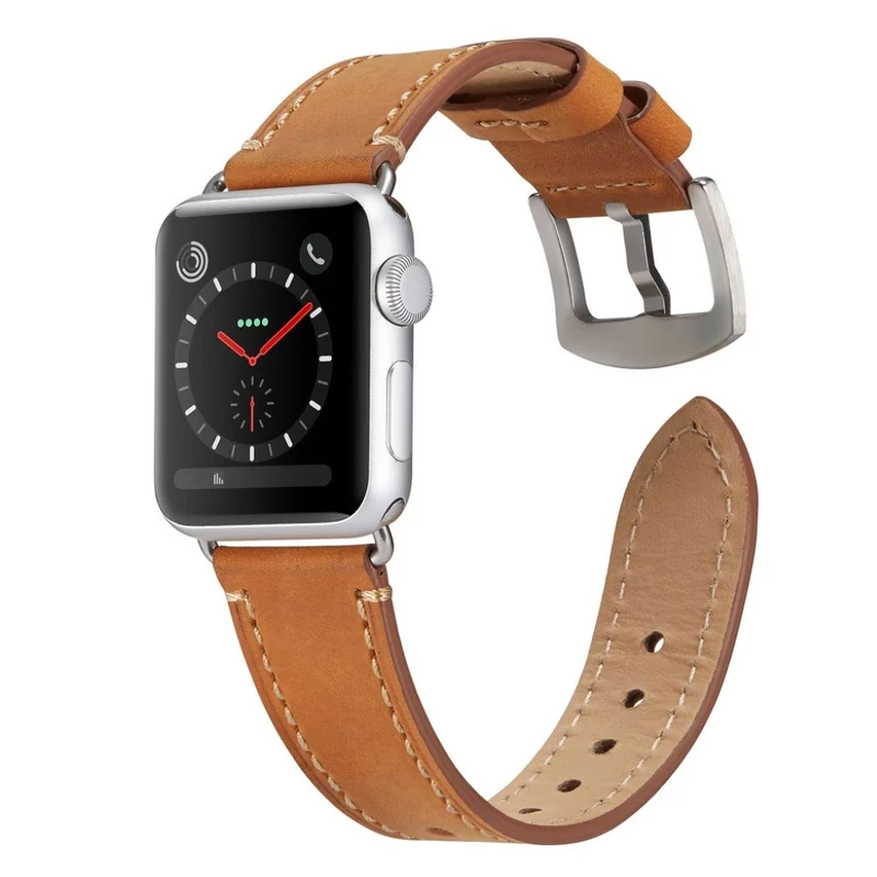 Sehr elegant Apple Watch Series 4 44mm Echtes Leder armband