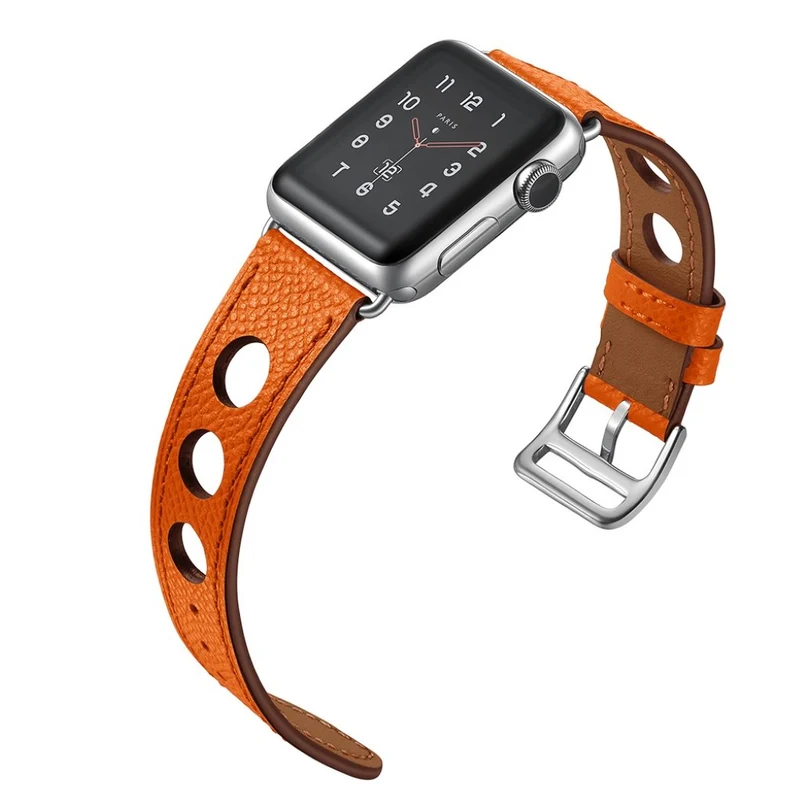 Entzückend Apple Watch Series 5 44mm Echtes Leder armband