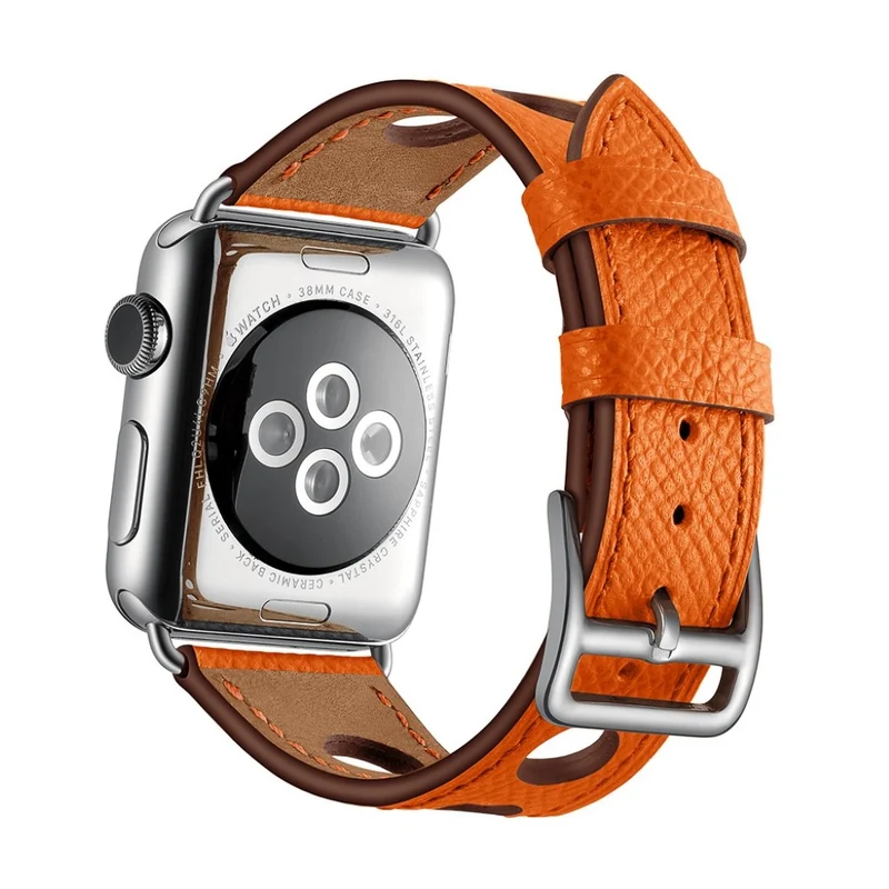Entzückend Apple Watch Series 5 44mm Echtes Leder armband