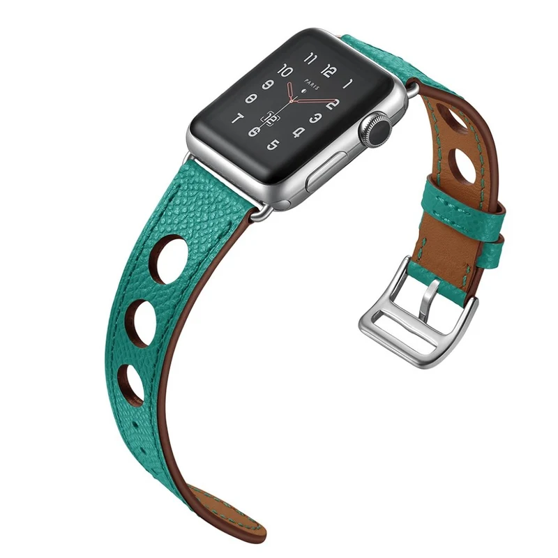Entzückend Apple Watch Series 5 44mm Echtes Leder armband