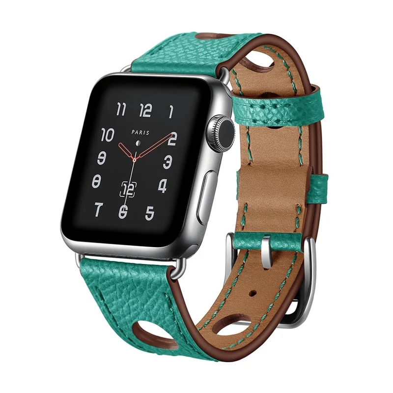 Entzückend Apple Watch Series 5 44mm Echtes Leder armband