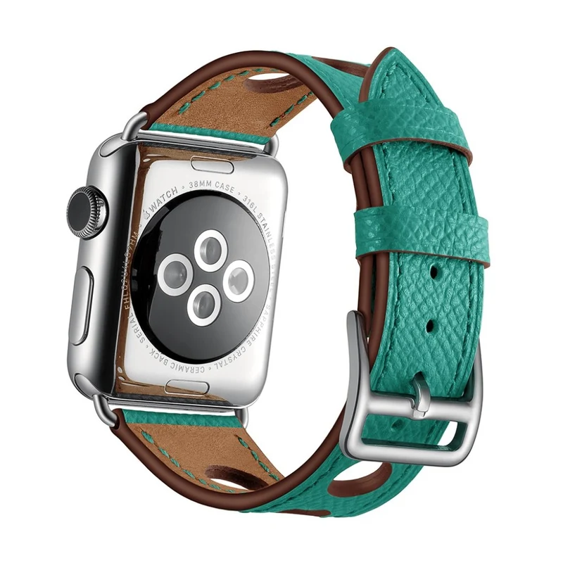 Entzückend Apple Watch Series 5 44mm Echtes Leder armband