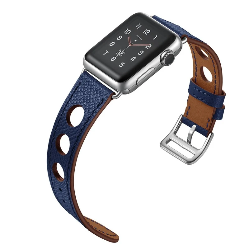 Entzückend Apple Watch Series 5 44mm Echtes Leder armband