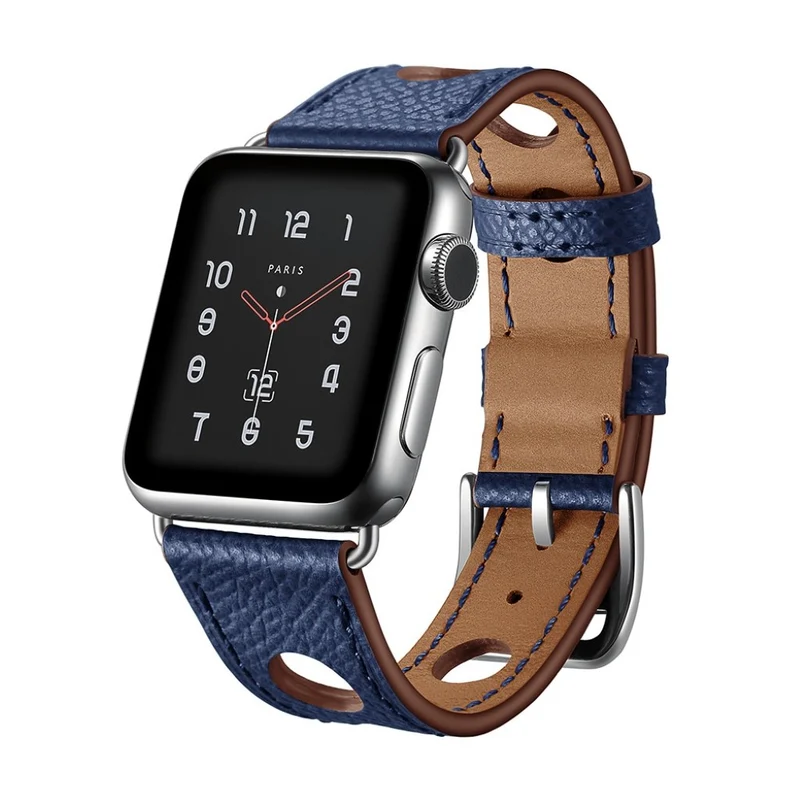 Entzückend Apple Watch Series 5 44mm Echtes Leder armband