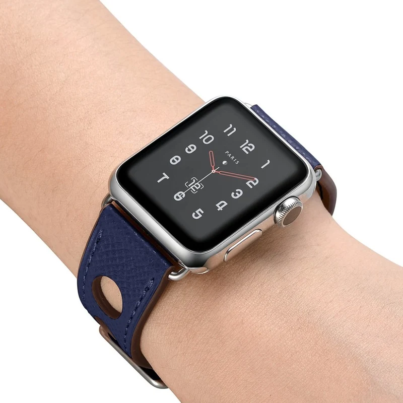 Entzückend Apple Watch Series 5 44mm Echtes Leder armband