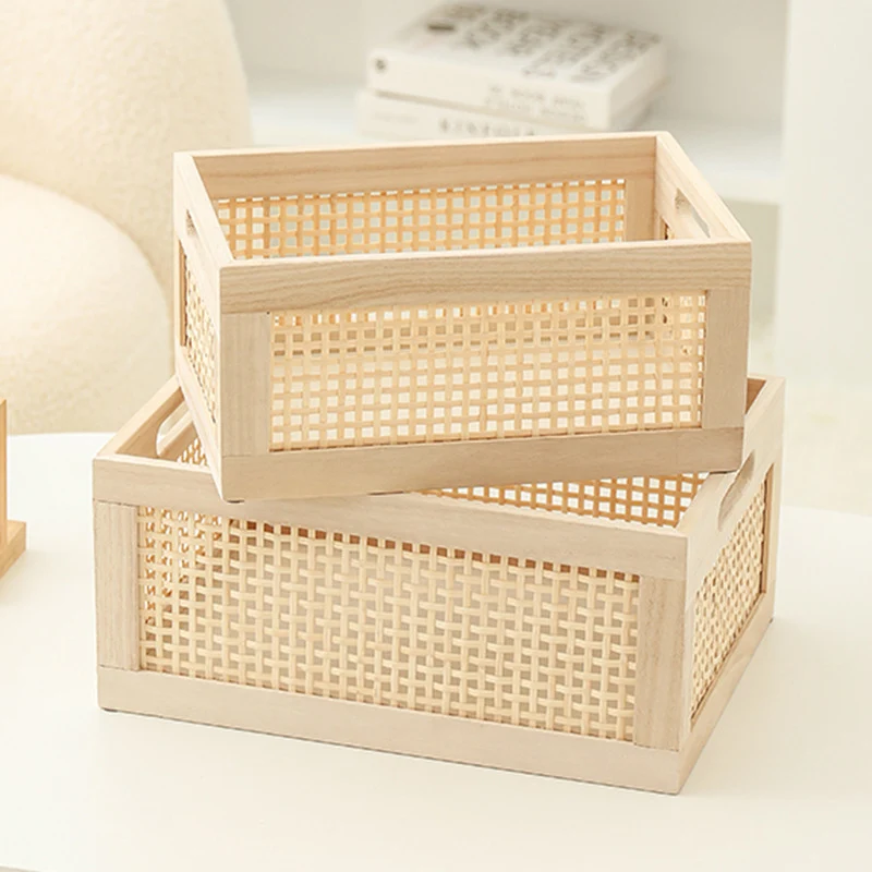 Natürliche Holzlagerbox Karnz