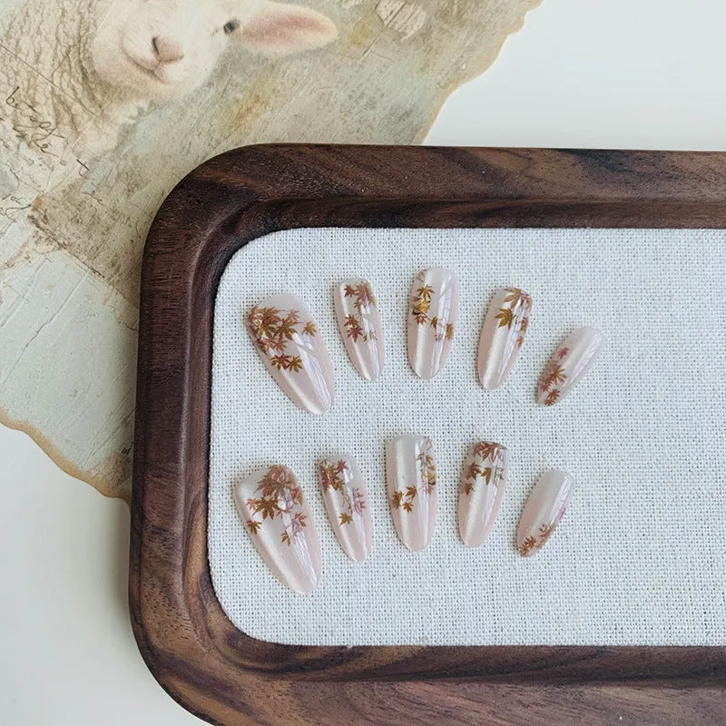 Saisonales Blumendruck-Nagelkunst-Set